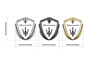 Maserati Metallico Emblema Badge Look Sportivo Alta Qualità